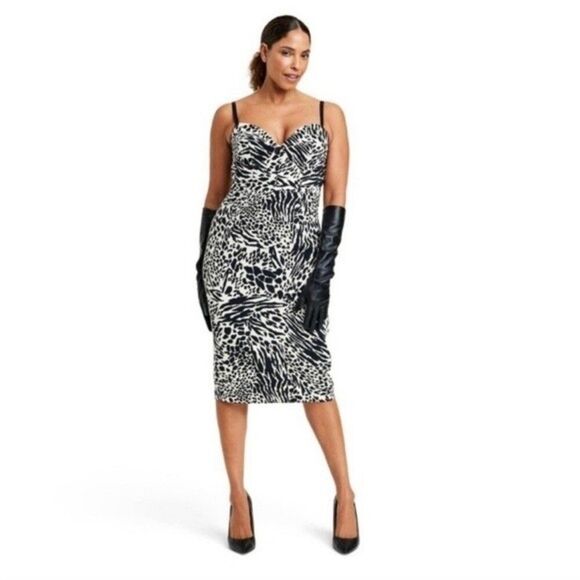 Sergio Hudson X Target Animal Print Bustier Dress - Picture 1 of 5